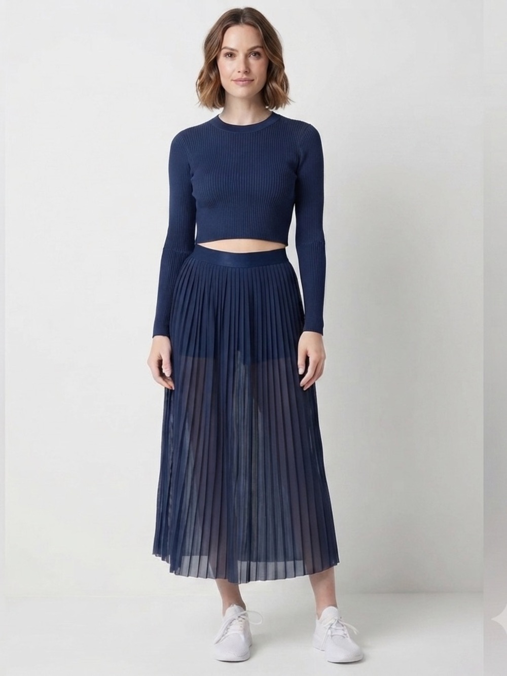 Xersion Womens Mesh Pleated Skirt
